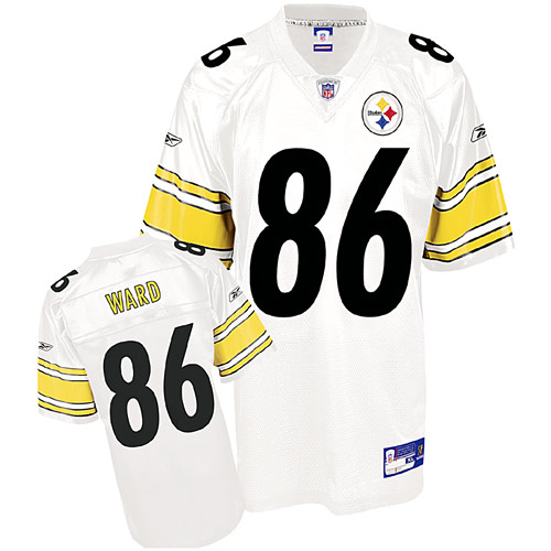 Men's Premier Hines Ward Reebok Jersey White Road - #86 Throwback NFL Pittsburgh Steelers